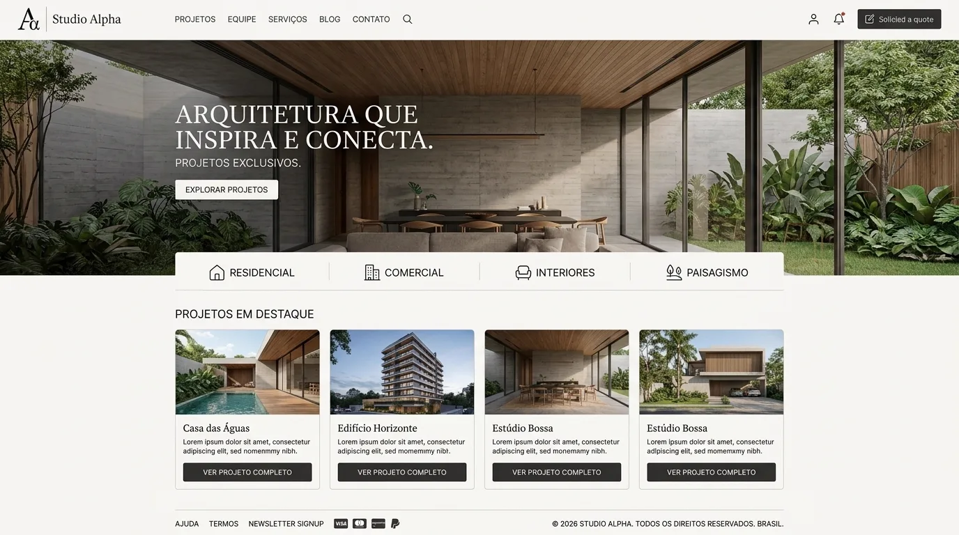 Site Institucional — Visão geral