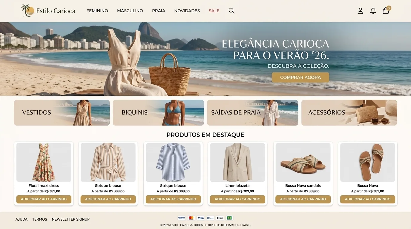 E-commerce de Moda — Visão geral
